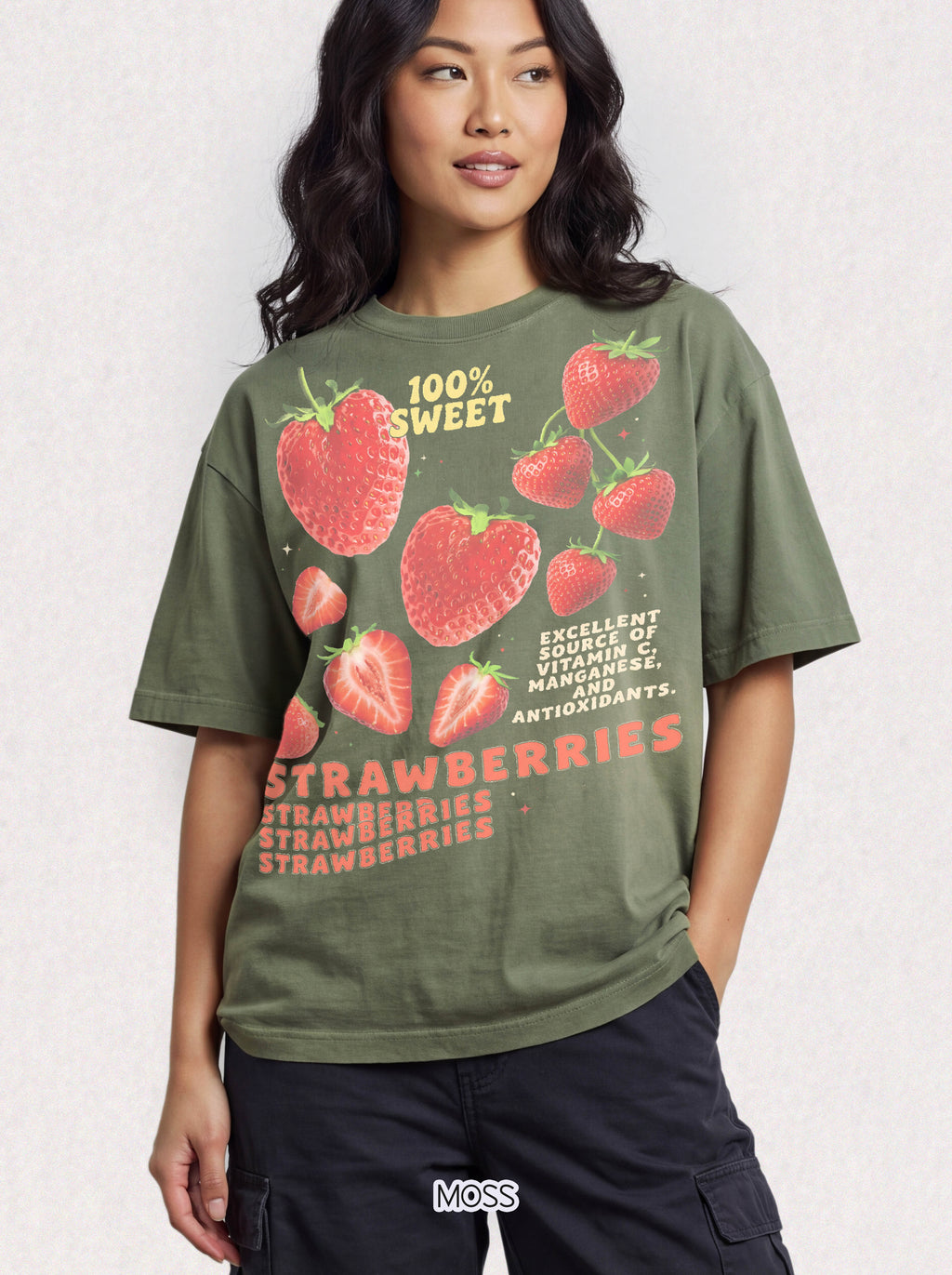 100% Sweet Strawberries Classic Tee | Healthy Fruit Art