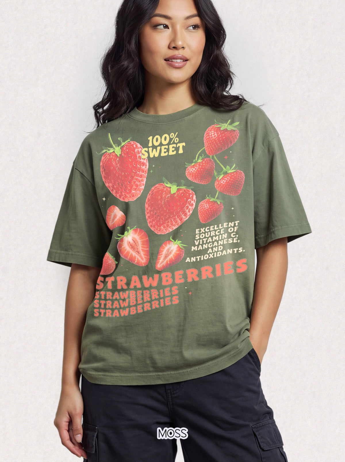 100% Sweet Strawberries Classic Tee | Healthy Fruit Art