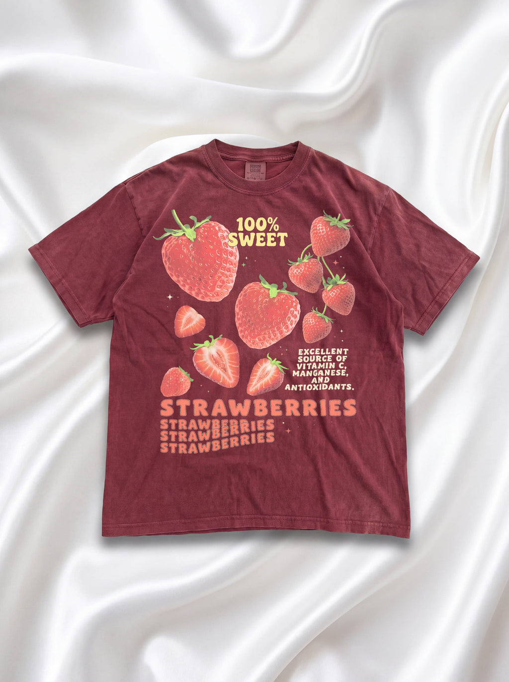 100% Sweet Strawberries Classic Tee | Healthy Fruit Art
