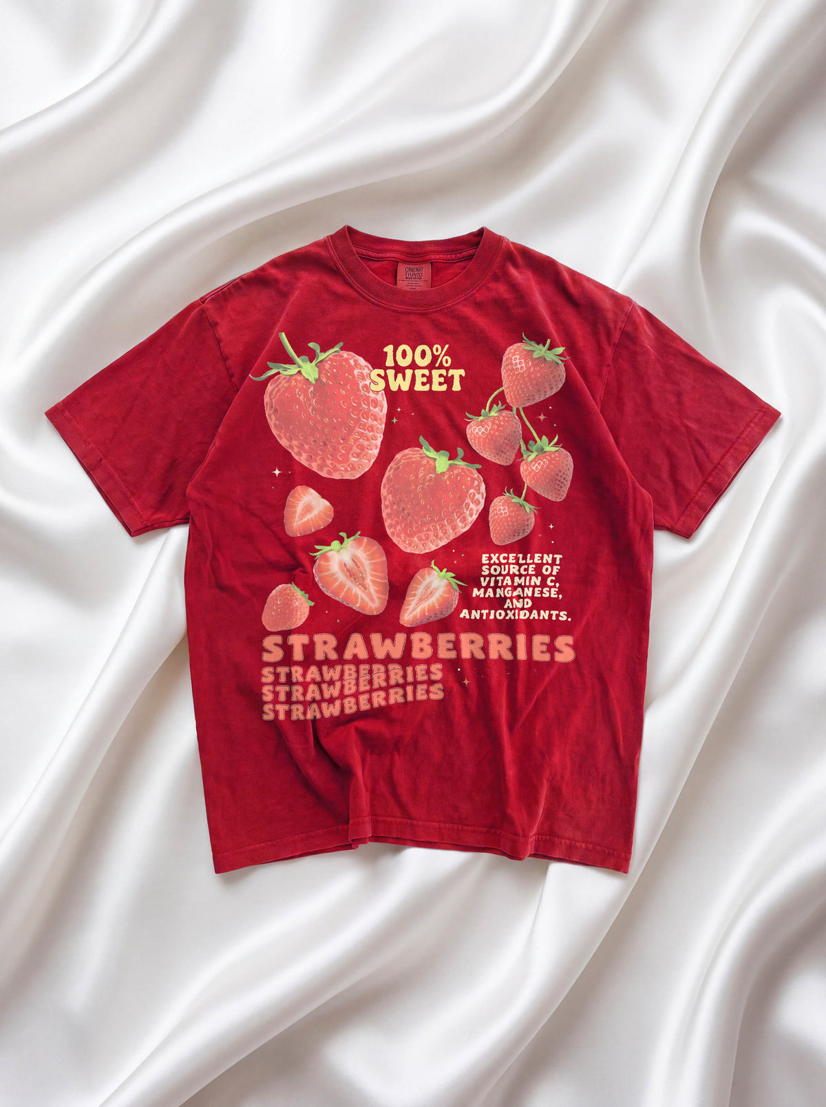 100% Sweet Strawberries Classic Tee | Healthy Fruit Art