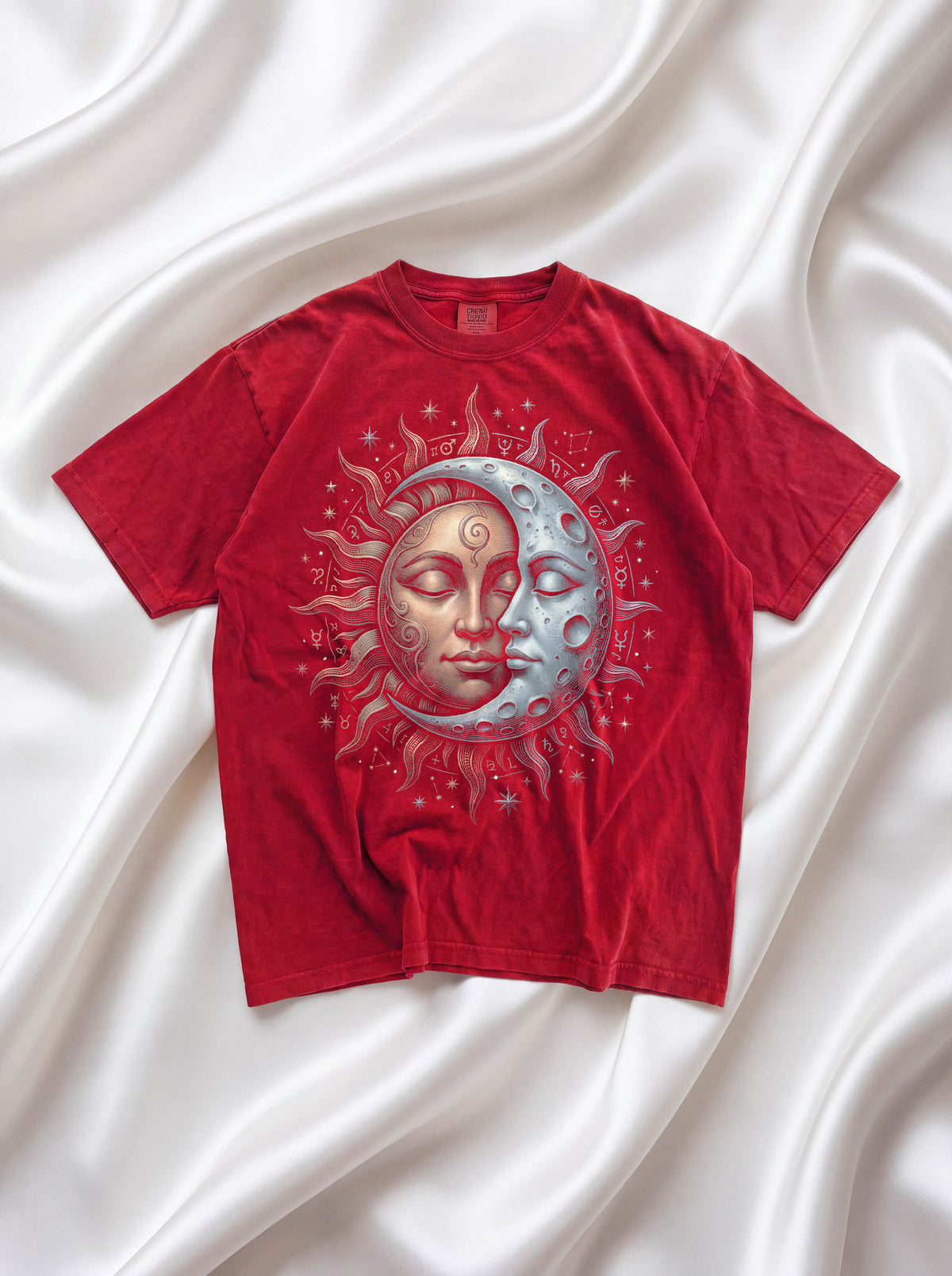 Sun Moon Celestial Faces Classic Tee | Vintage Astrology
