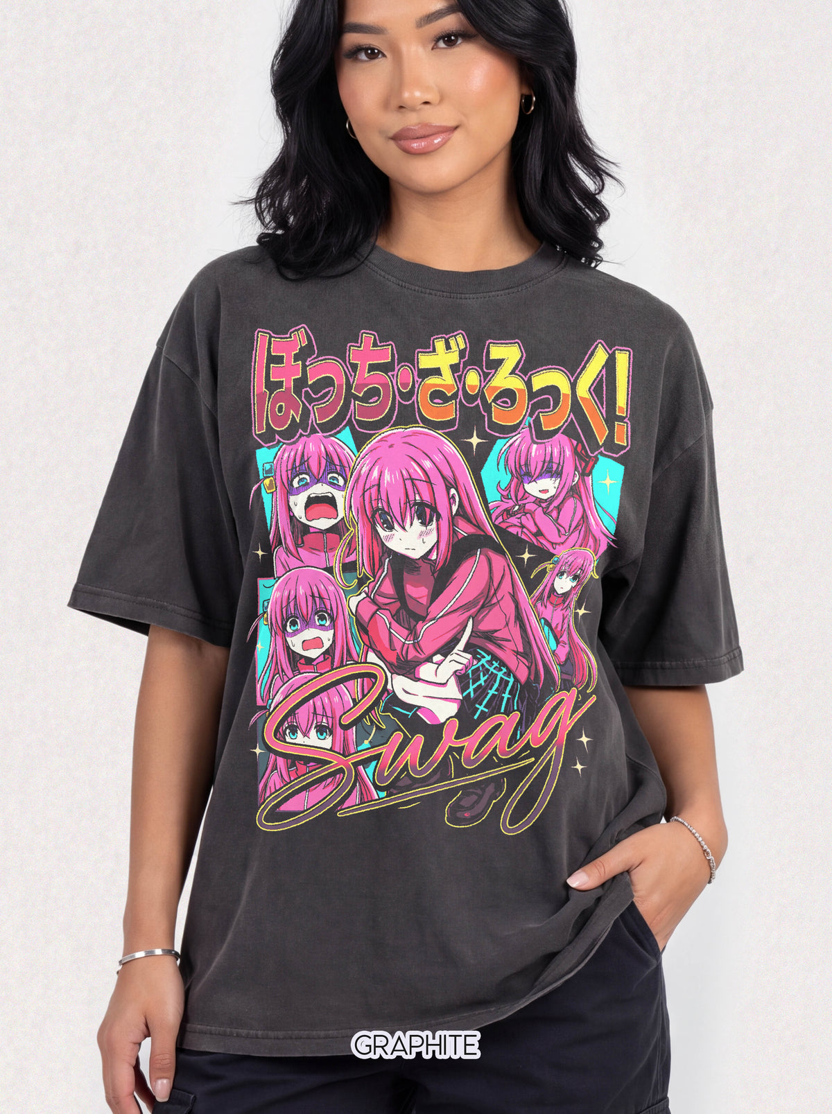 Pink Hair Anime Girl Classic Tee | Y2K Kawaii | Retro Gift