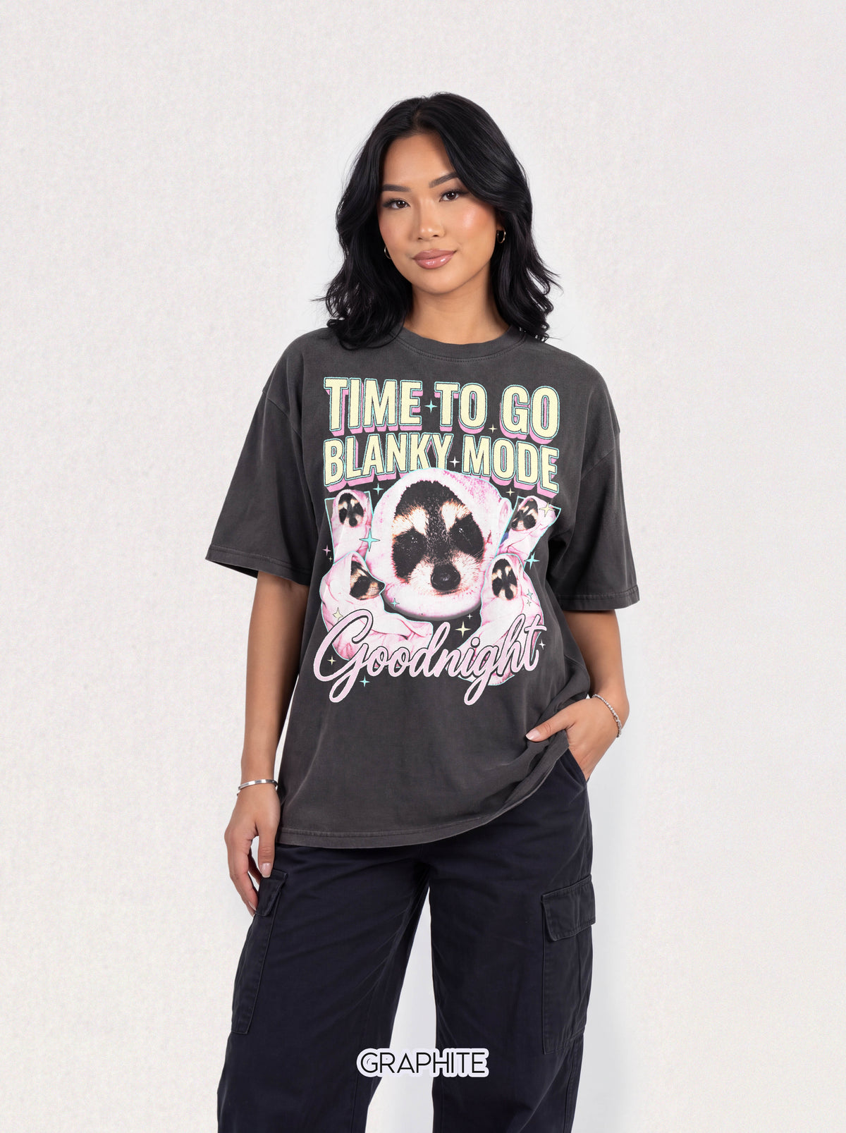 Time To Go Blanky Mode Classic Tee | Goodnight Funny Raccoon
