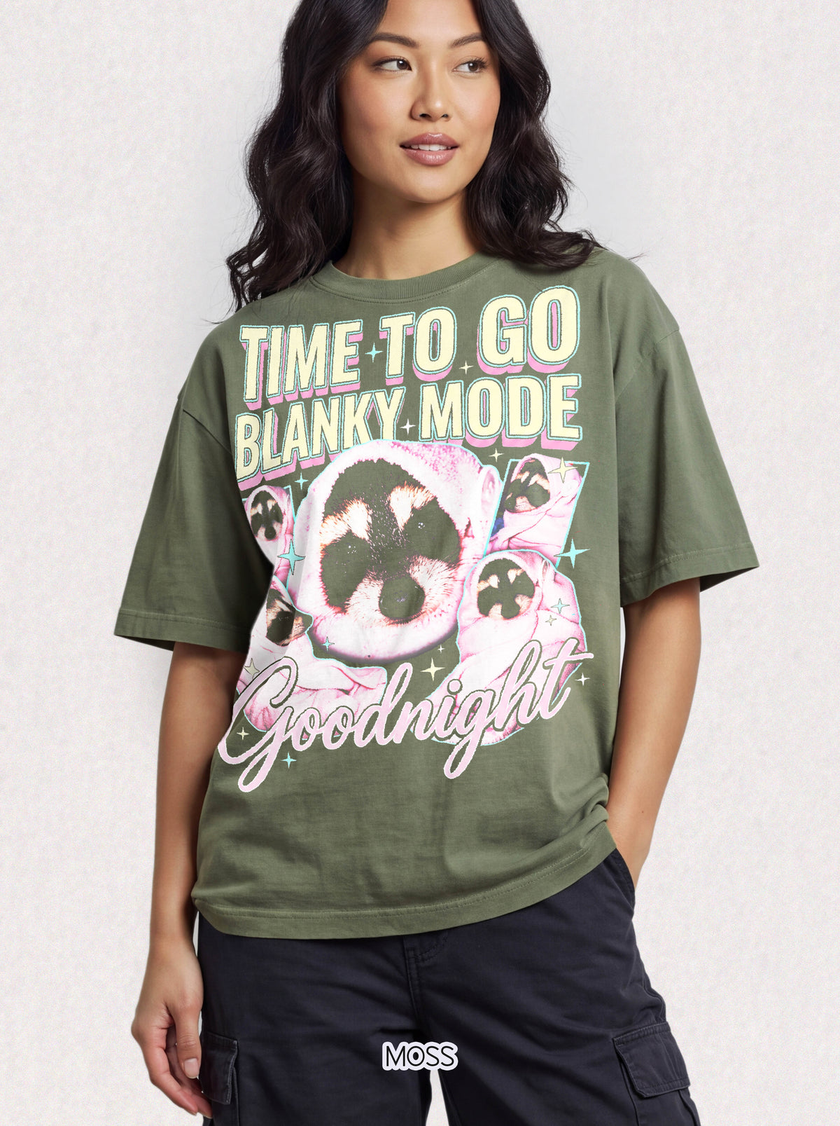 Time To Go Blanky Mode Classic Tee | Goodnight Funny Raccoon