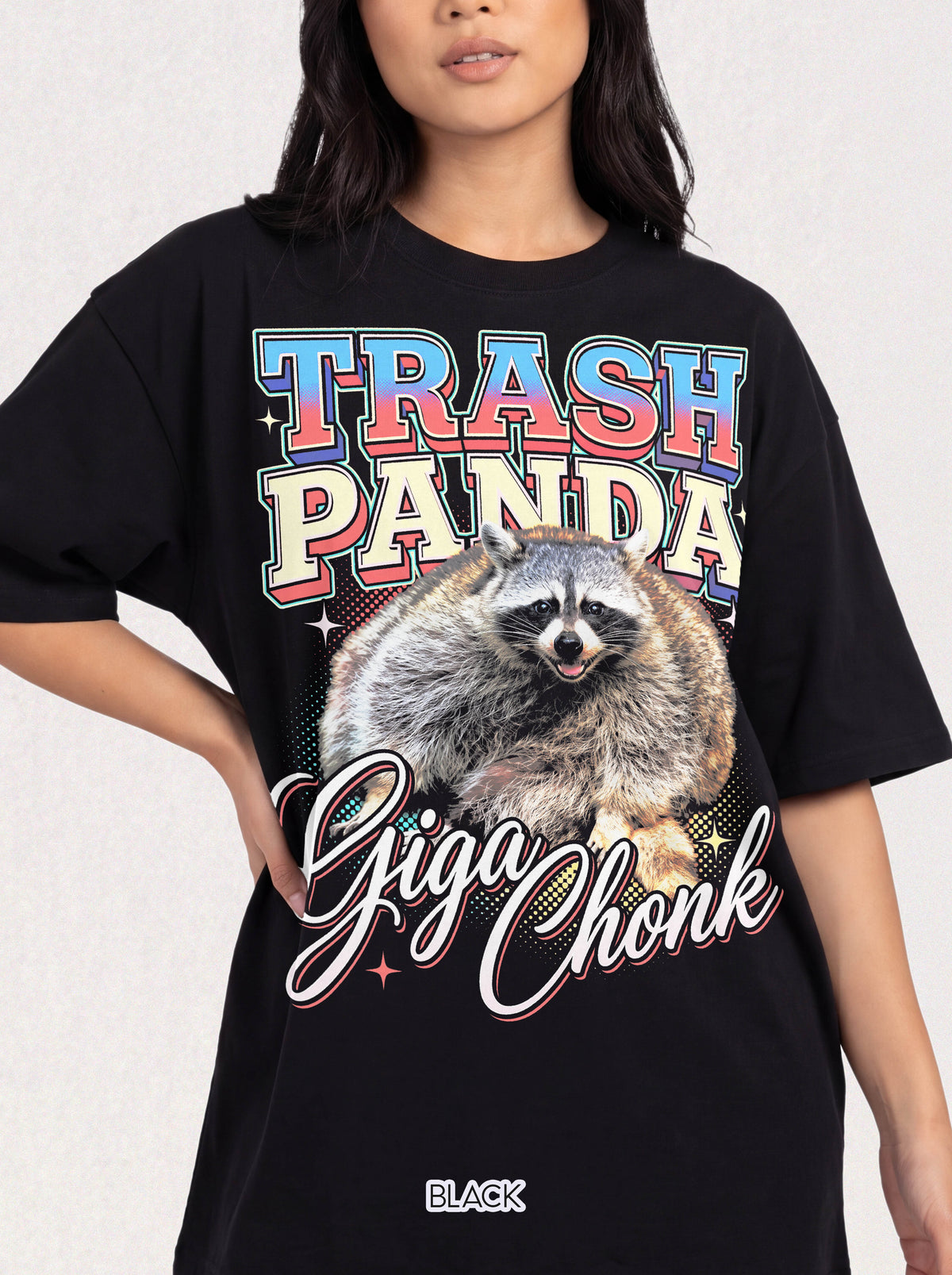 Trash Panda Giga Chonk Raccoon Classic Tee | Fat Animal Meme