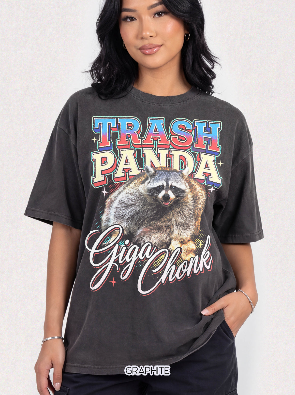 Trash Panda Giga Chonk Raccoon Classic Tee | Fat Animal Meme