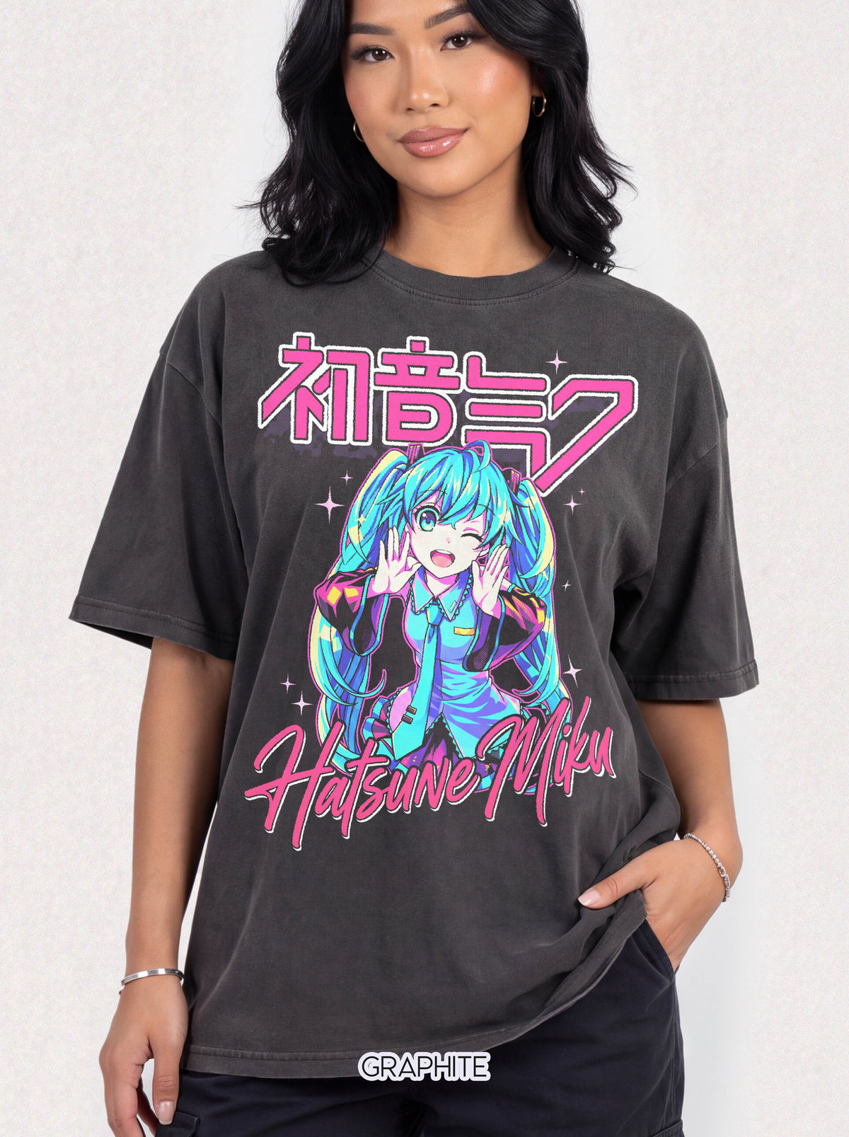 Teal Twin Tail Virtual Singer Classic Tee | Kawaii Anime Pop