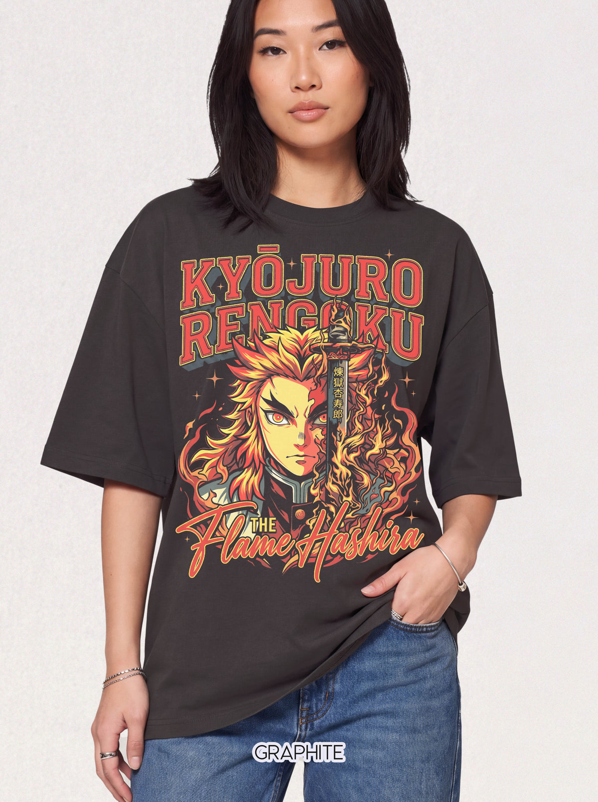 The Flame Hashira Fire Classic Tee | Anime Manga | Retro Gift