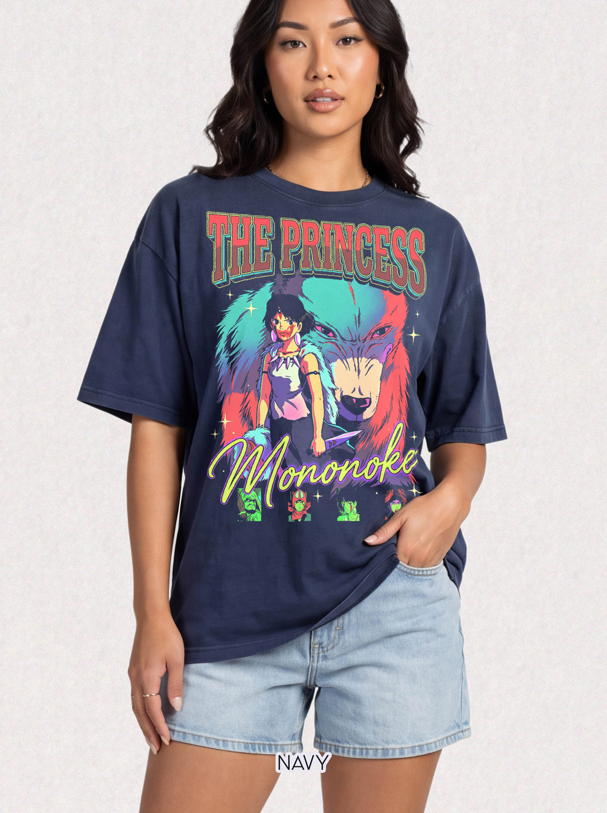 The Princess Anime Wolf Girl T-Shirt - 90s Retro Animation Graphic Tee