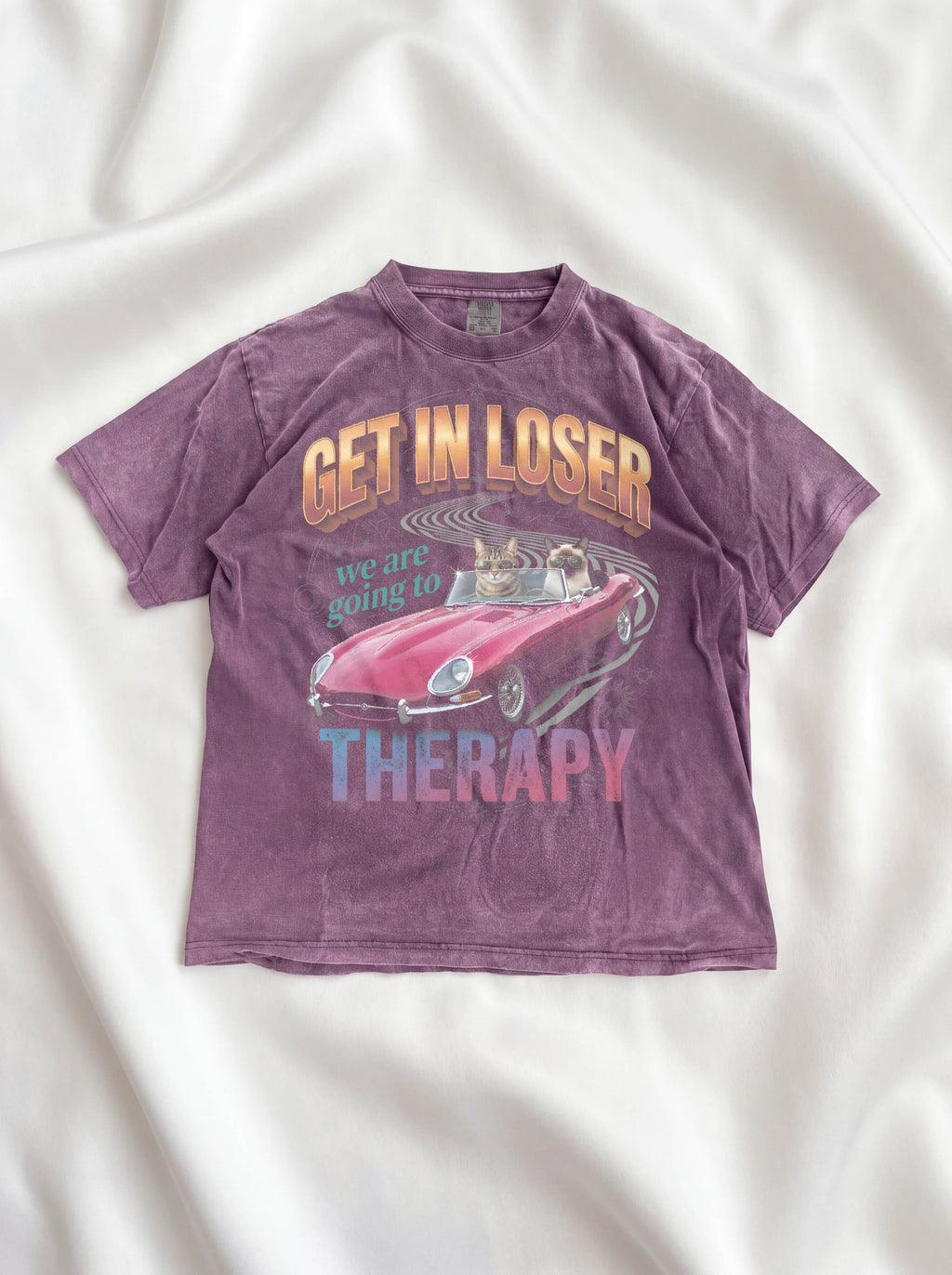 Get In Loser Therapy Classic Tee | Two Cats | Mental Health