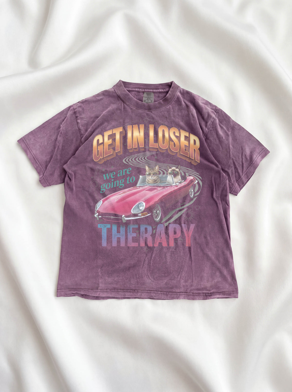 Get In Loser Therapy Classic Tee | Two Cats | Mental Health