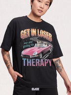 Get In Loser Therapy Classic Tee | Two Cats | Mental Health