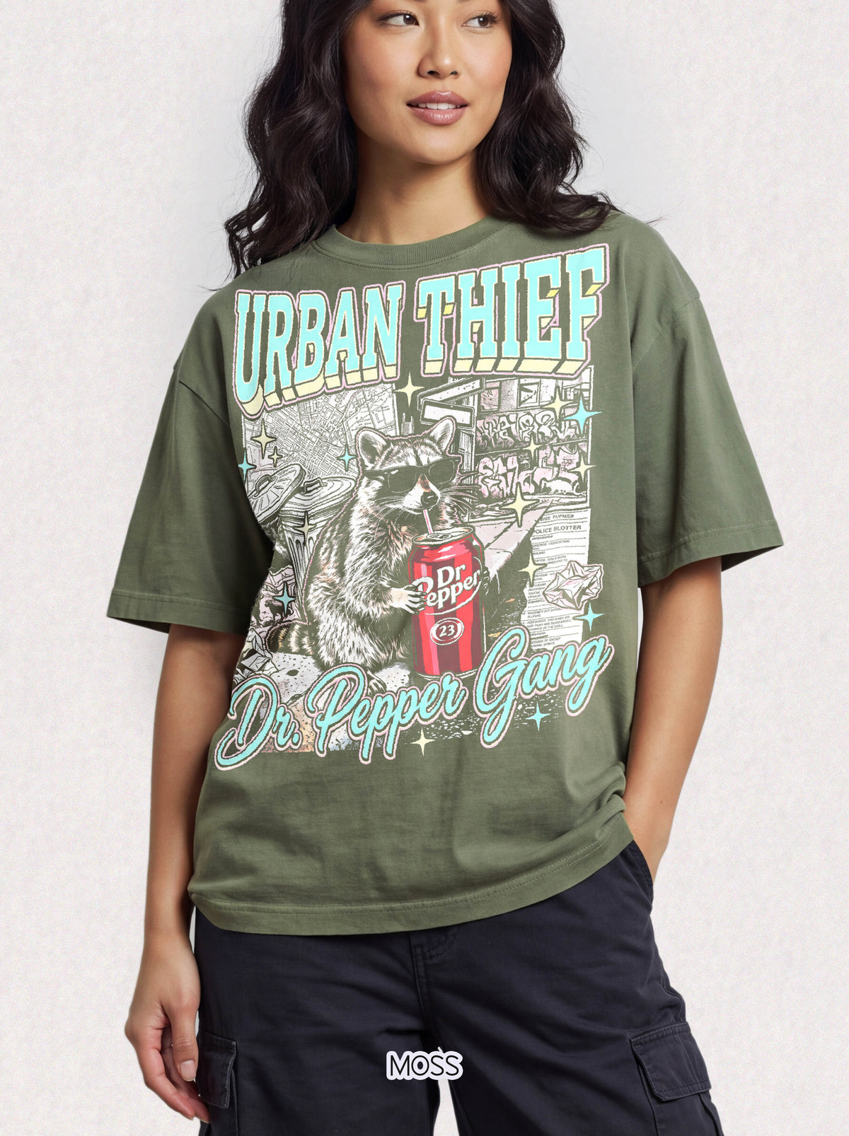 Urban Thief Dr P3pper Raccoon Classic Tee | Vintage Y2k Gift