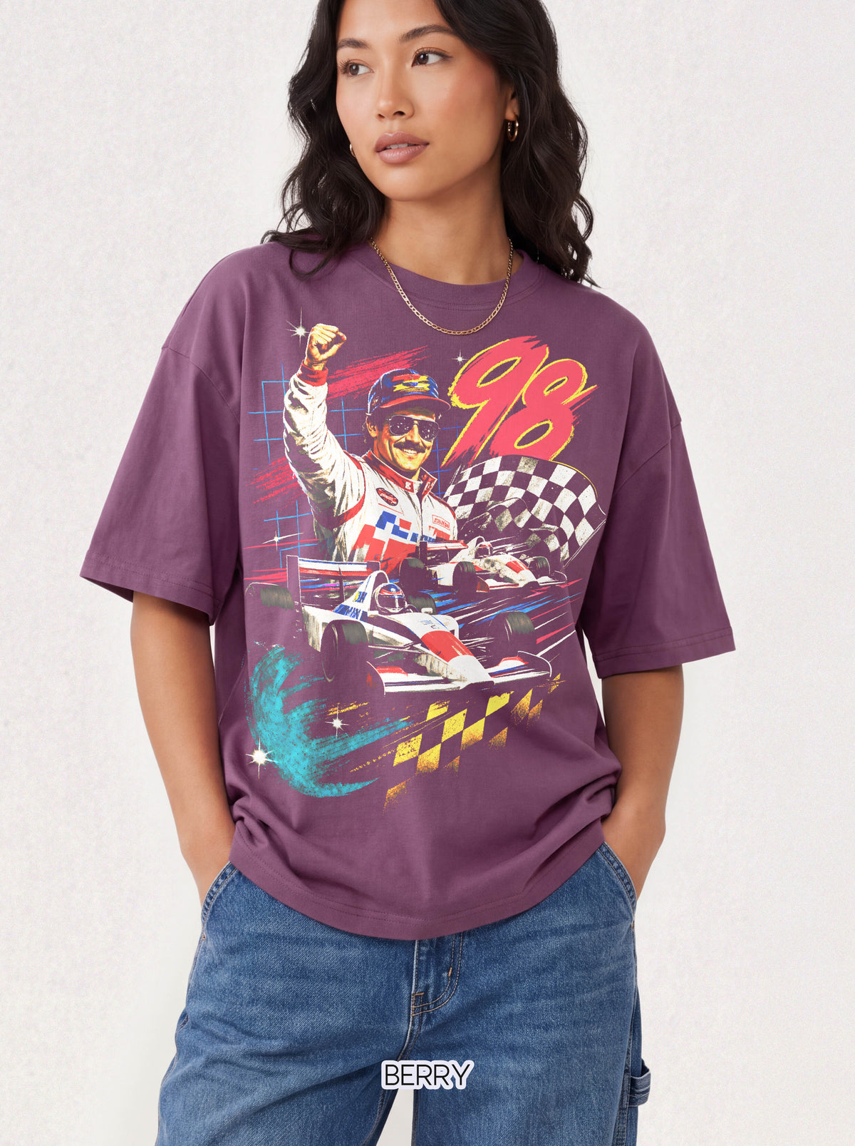 Vintage 98 Racing Driver Classic Tee | 90s Motorsport Gift