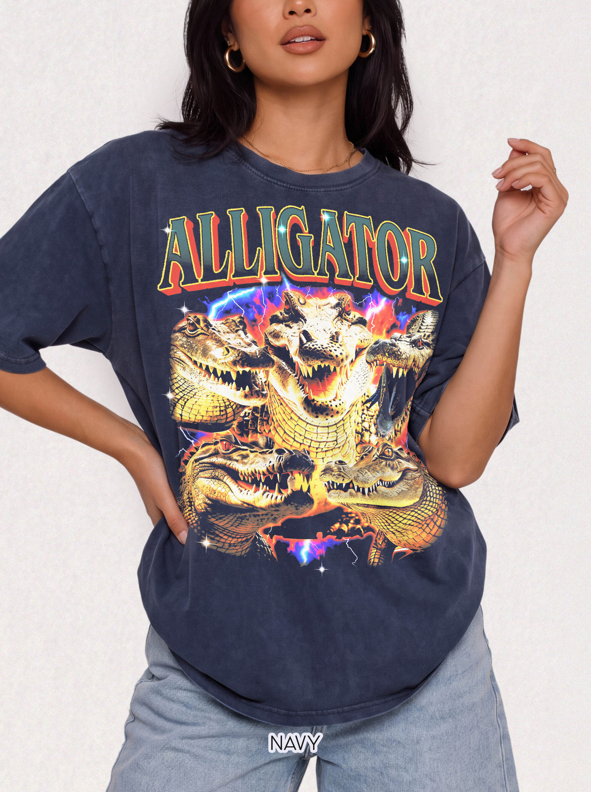 Vintage Alligator Classic Tee | 90s Graphic | Crocodile Gift