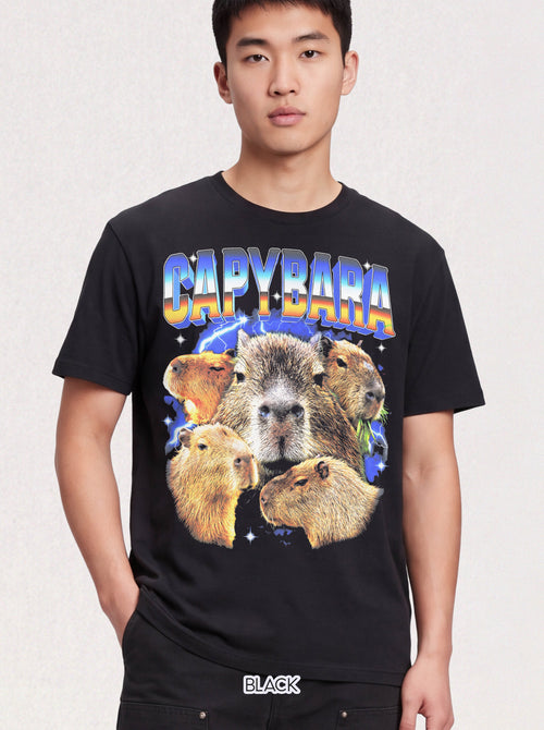Capybara Lightning Classic Tee | 90s Retro | Animal Gift
