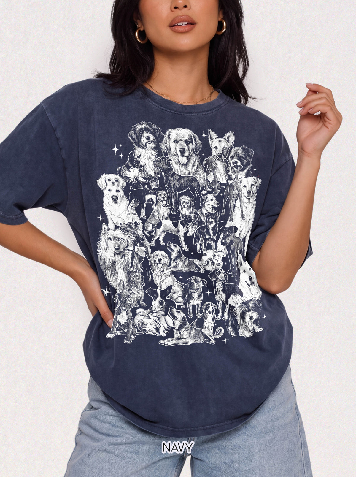 Retro Puppy Collage Classic Tee | 90s Vintage | Dog Gift
