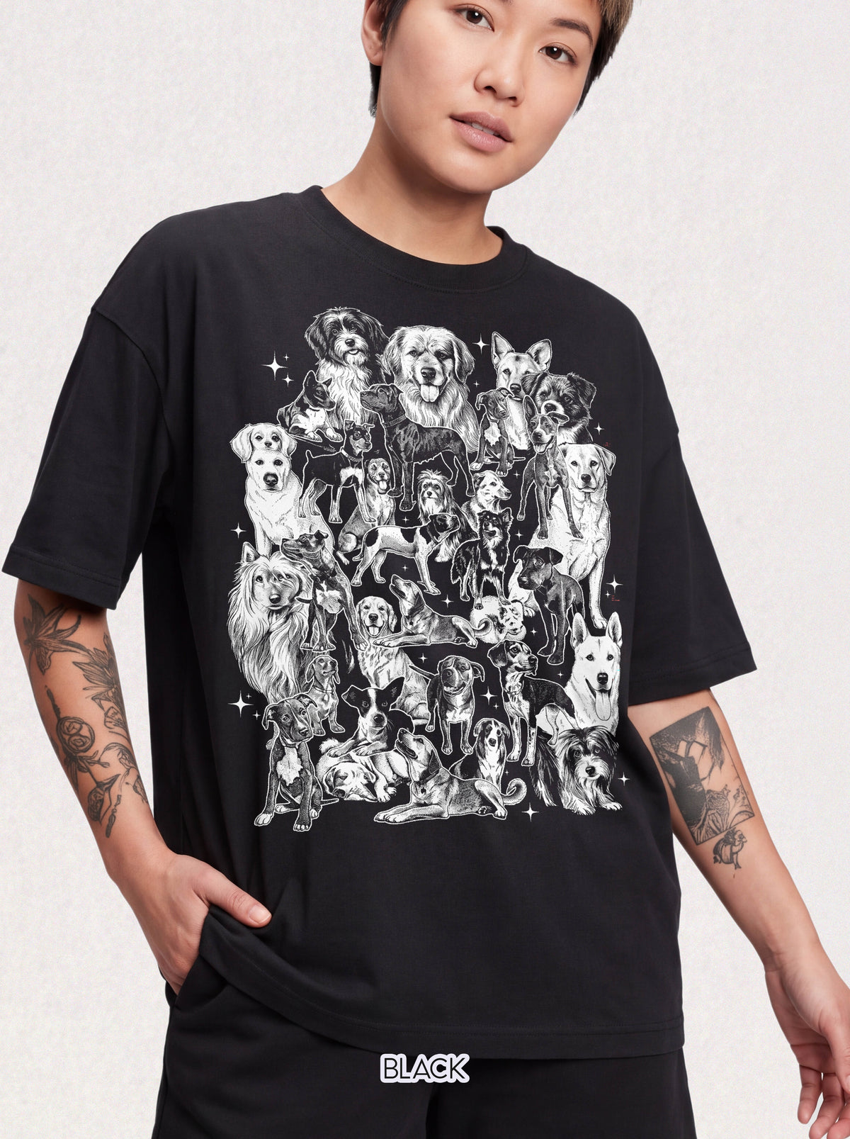 Retro Puppy Collage Classic Tee | 90s Vintage | Dog Gift