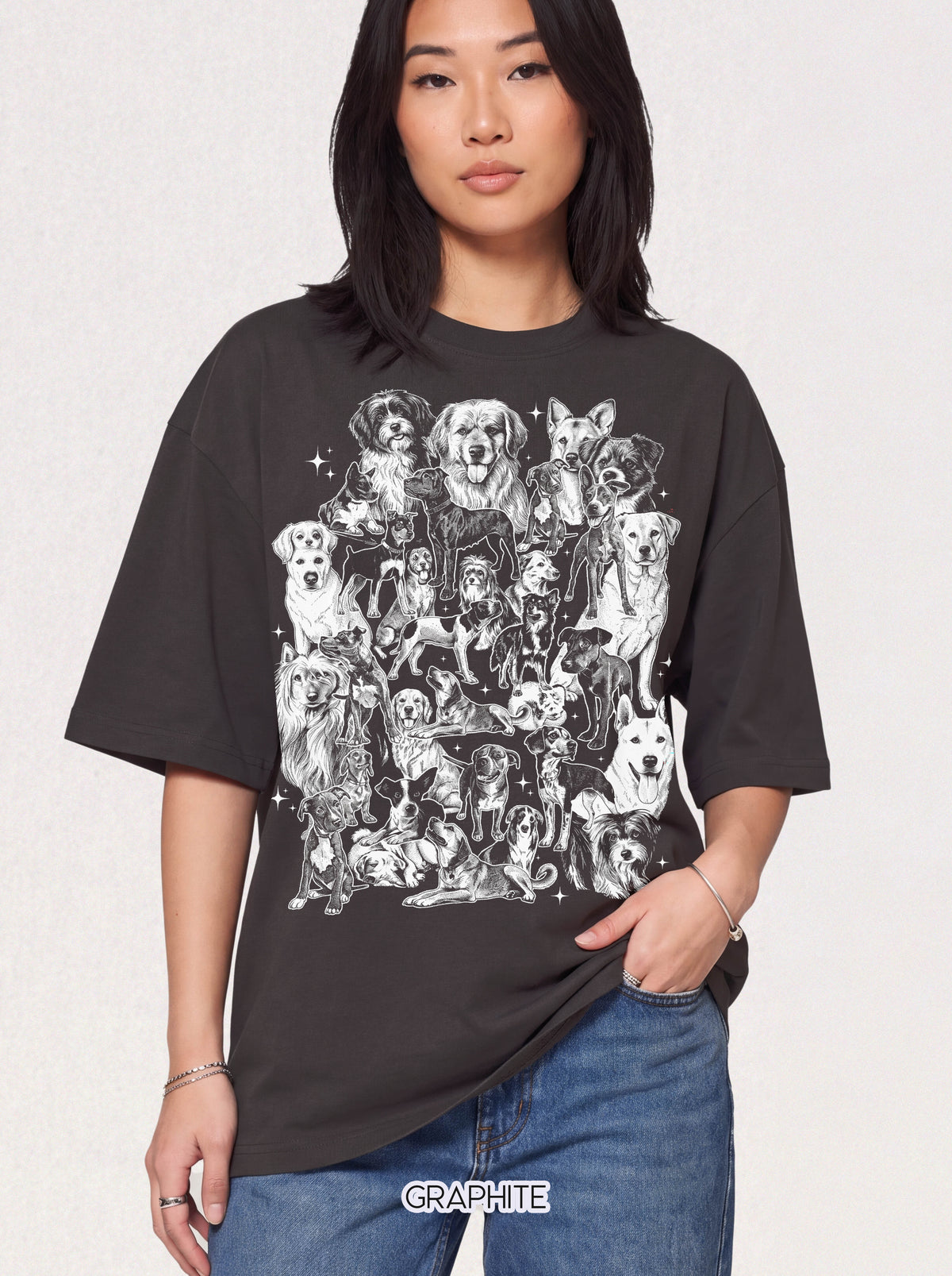 Retro Puppy Collage T-Shirt - 90s Vintage Dog Graphic Tee