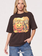 Halloween Kittens T-Shirt - Autumn Pumpkin Cat Graphic Tee