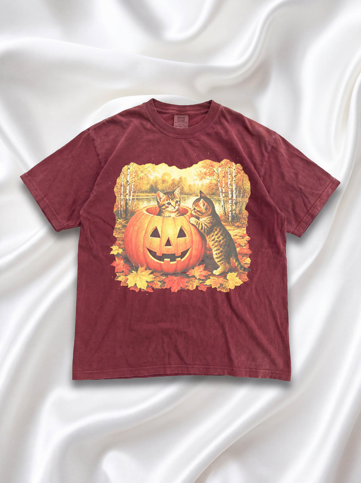 Halloween Kittens Classic Tee | Autumn Pumpkin | Cat Gift
