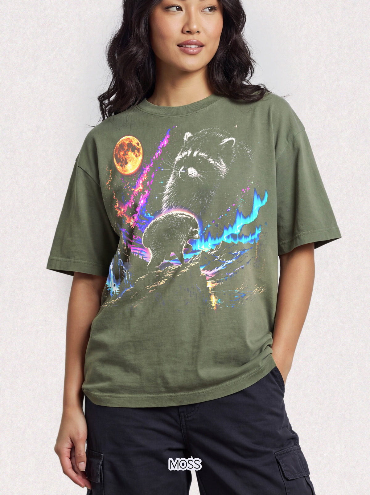 Raccoon Galaxy Classic Tee | 90s Vintage | Space Gift