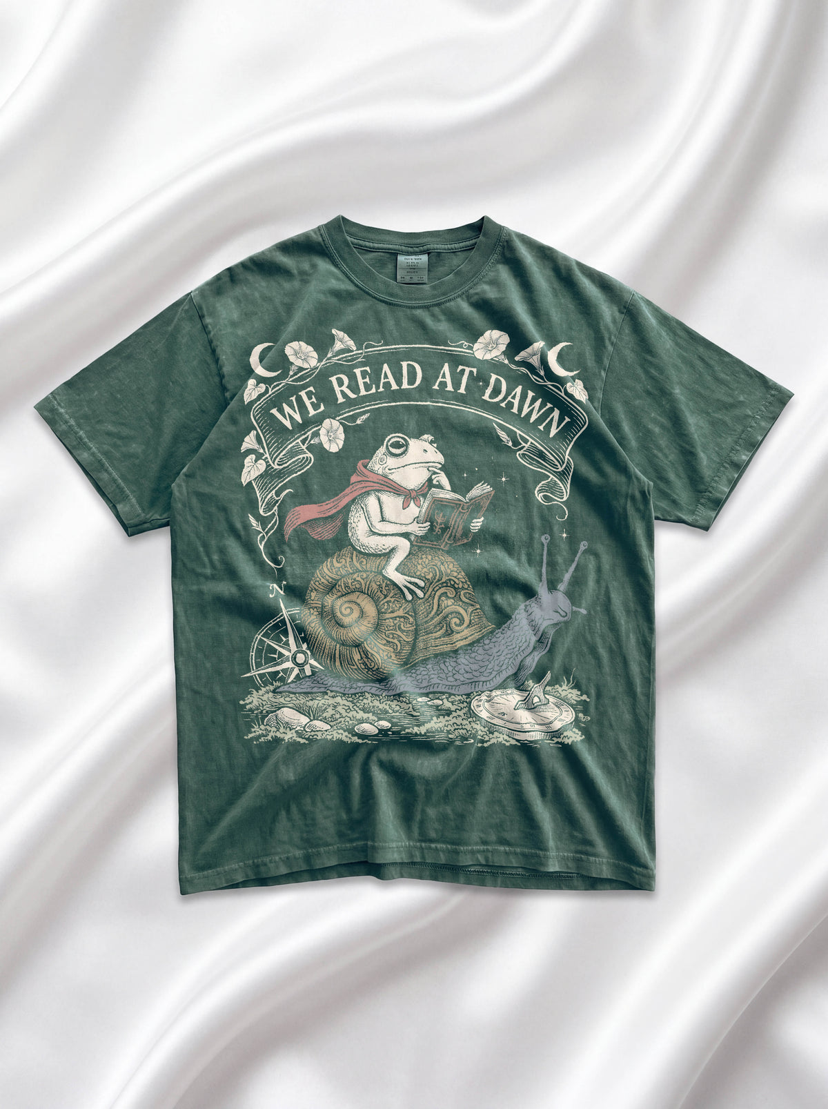 We Read At Dawn Classic Tee | Wizard Toad | Magical Books