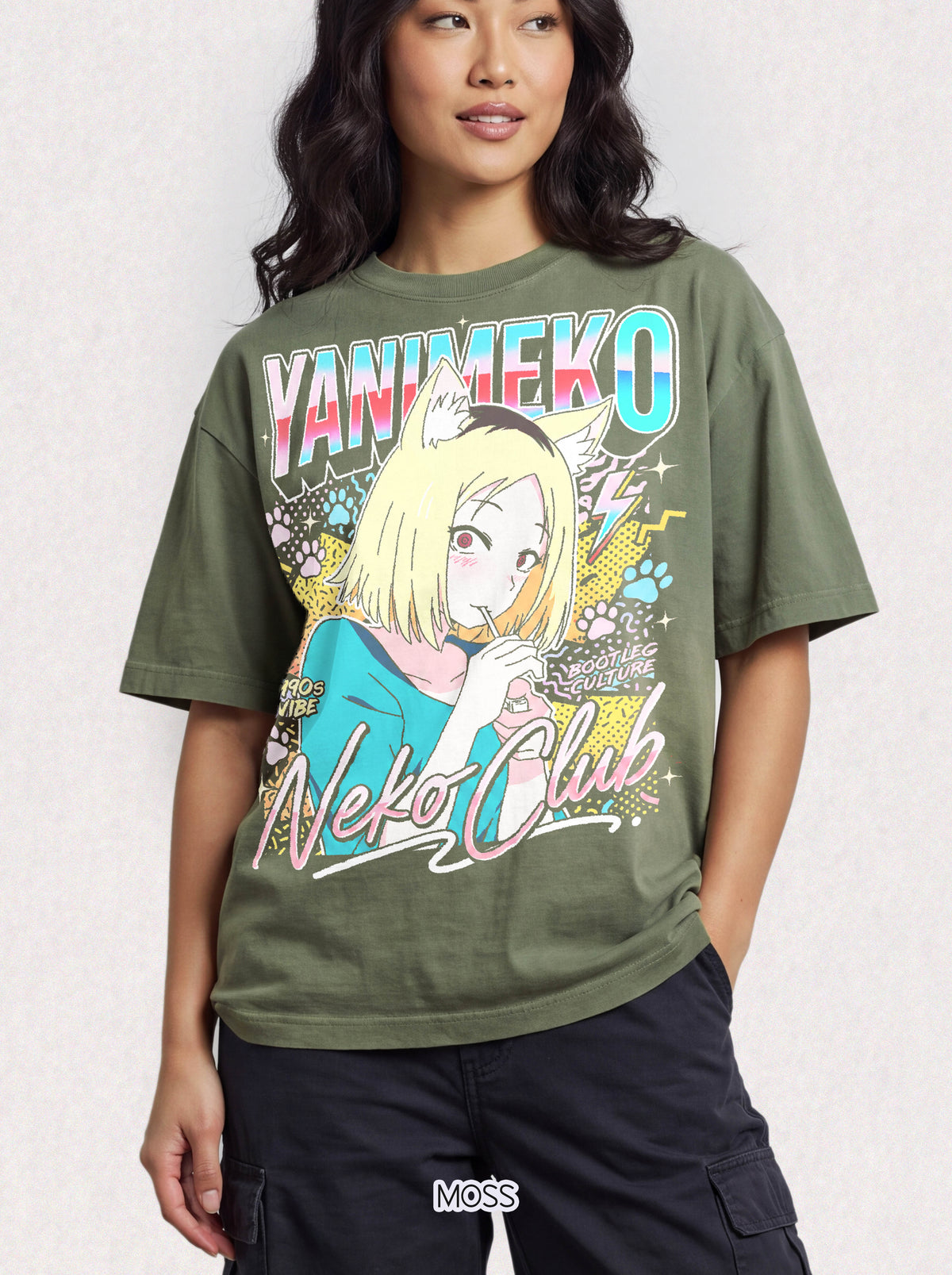 Neko Club Anime Girl Classic Tee | 1990s Vibe | Retro Gift