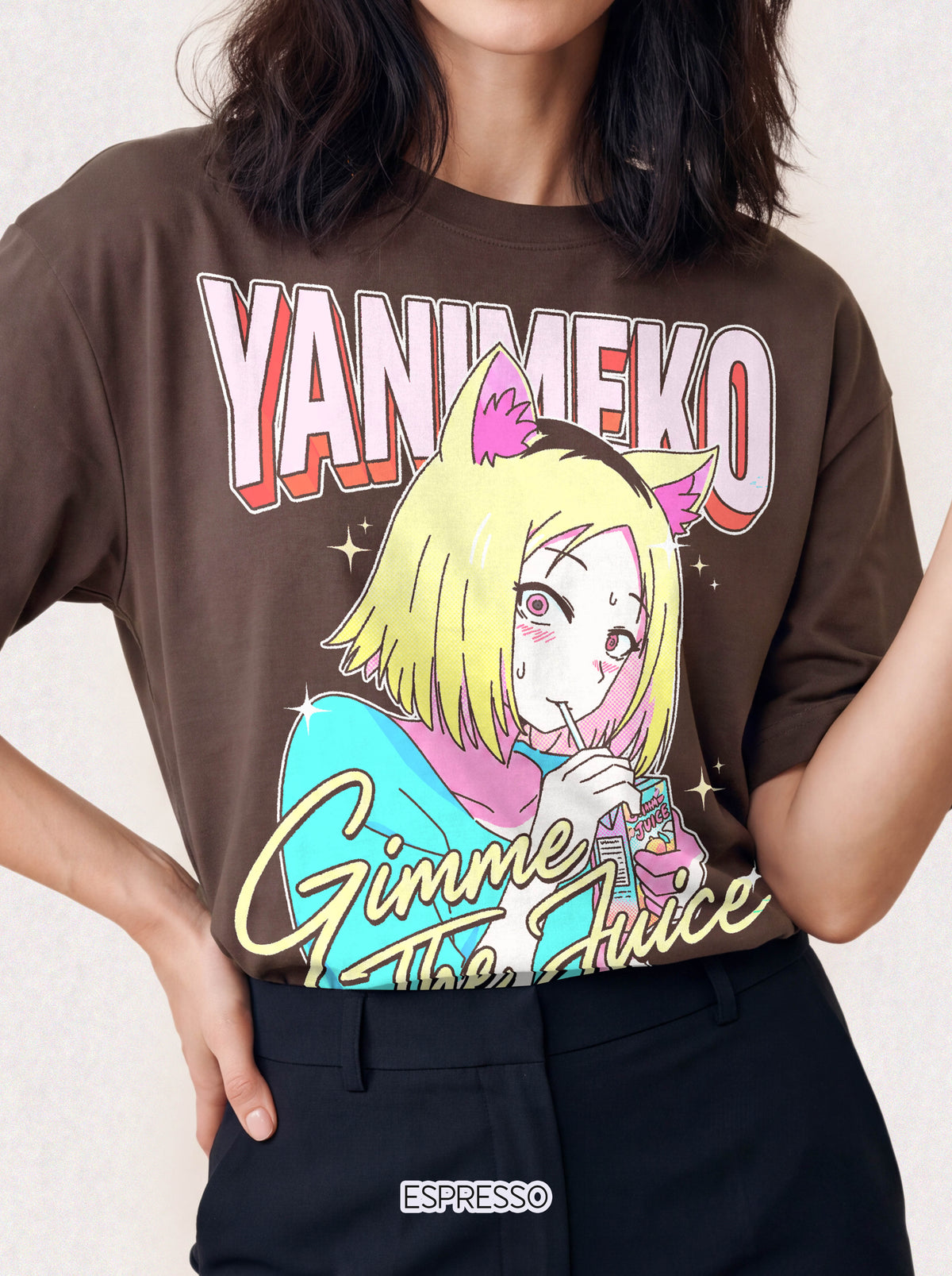 Gimme The Juice Classic Tee | Retro 90s | Anime Cat Girl
