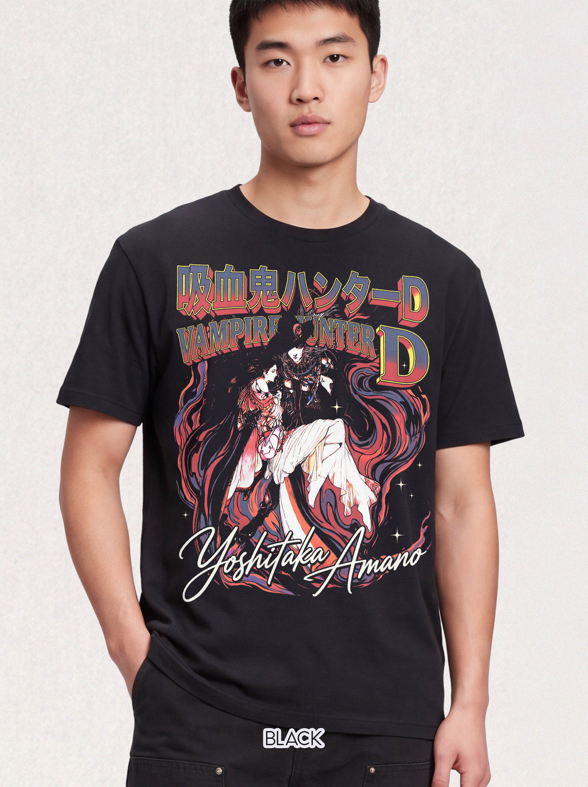 Dark Fantasy Vampire Classic Tee | 90s Retro | Manga Gift