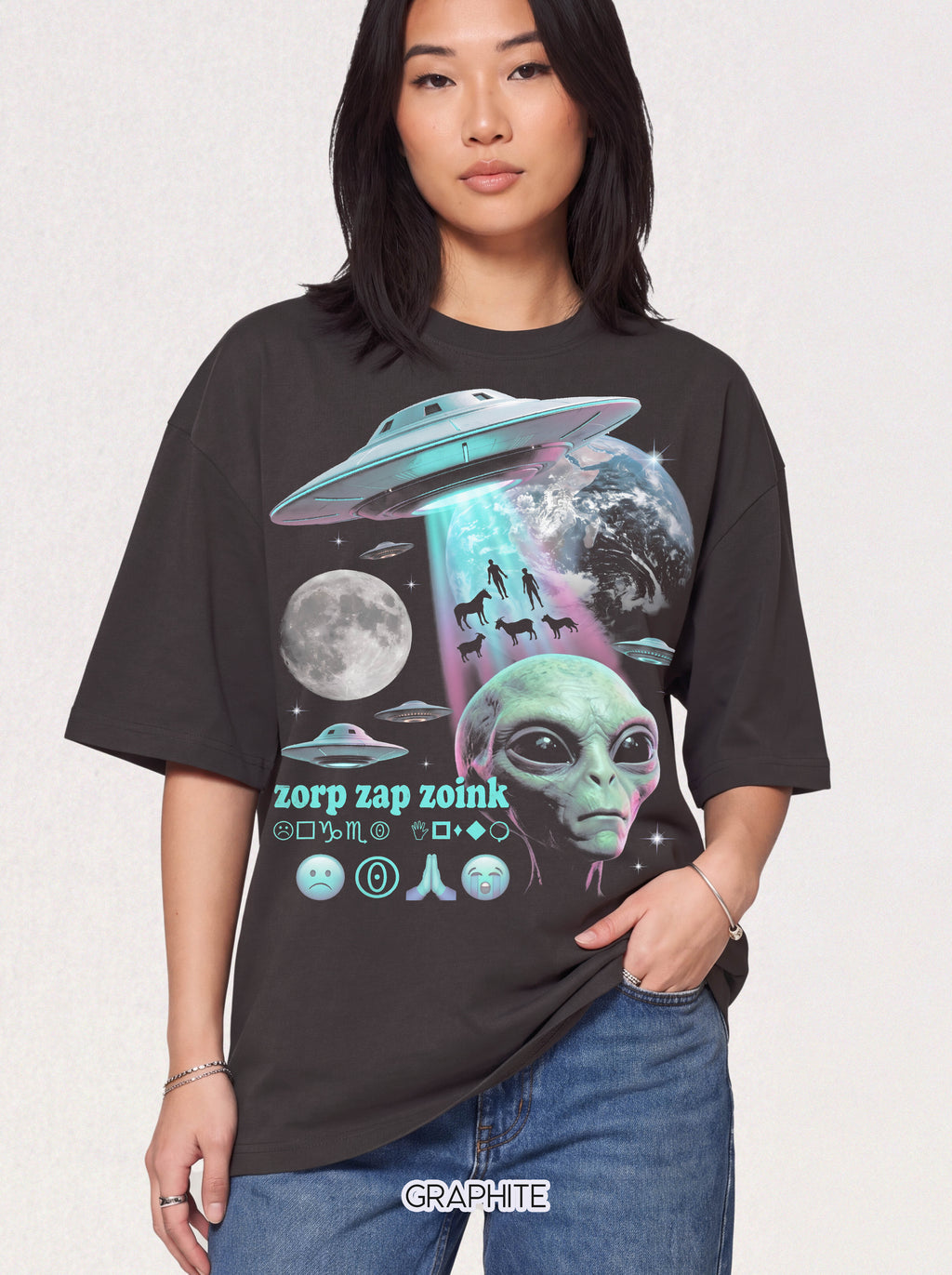 Zorp Zap Zoink Alien Classic Tee | UFO Abduction | Sci-Fi Space