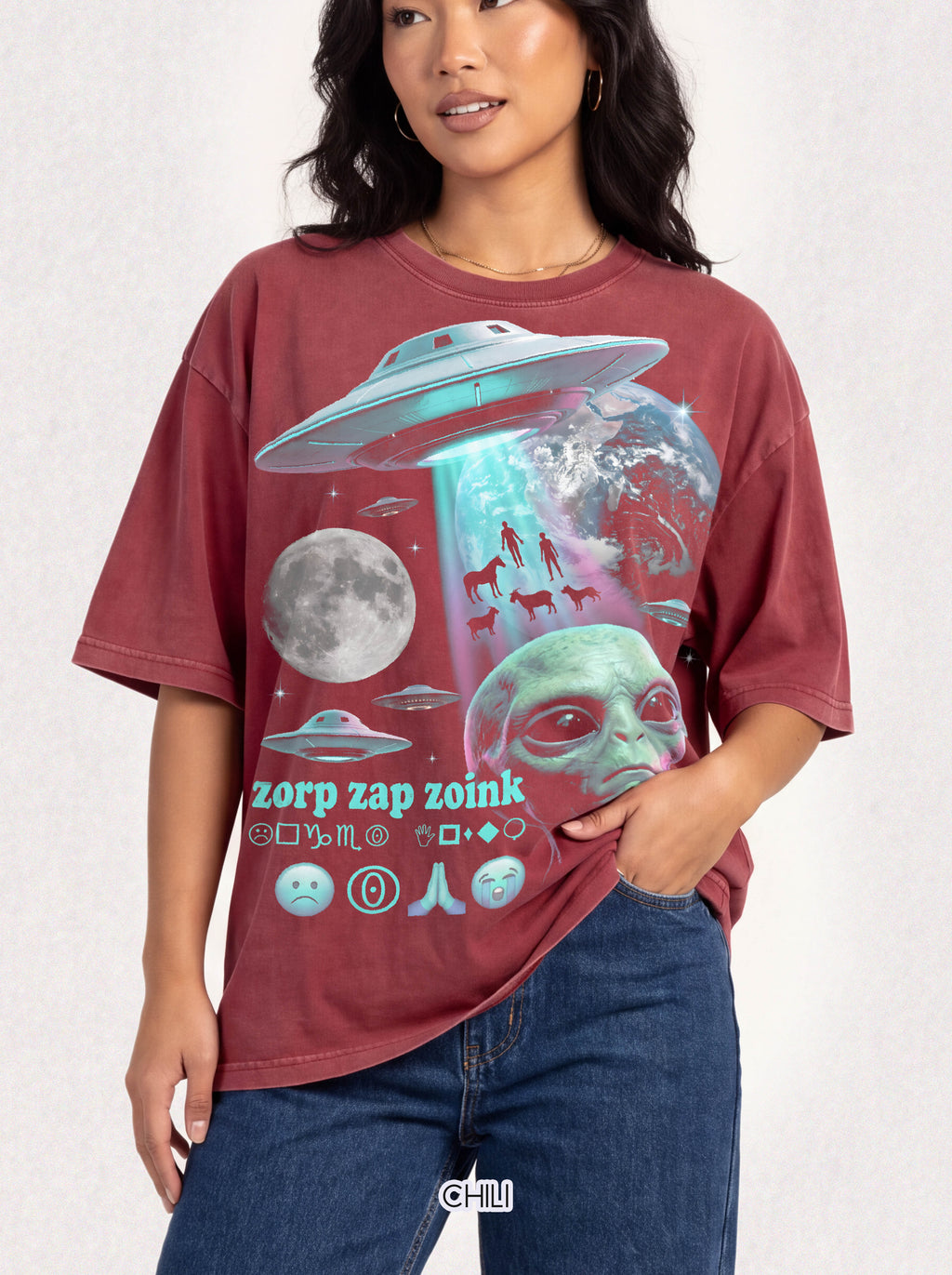 Zorp Zap Zoink Alien Classic Tee | UFO Abduction | Sci-Fi Space