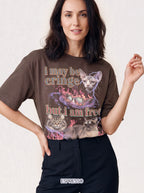 I May Be Cringe But I Am Free Classic Tee | Galaxy Cat | Space Meme