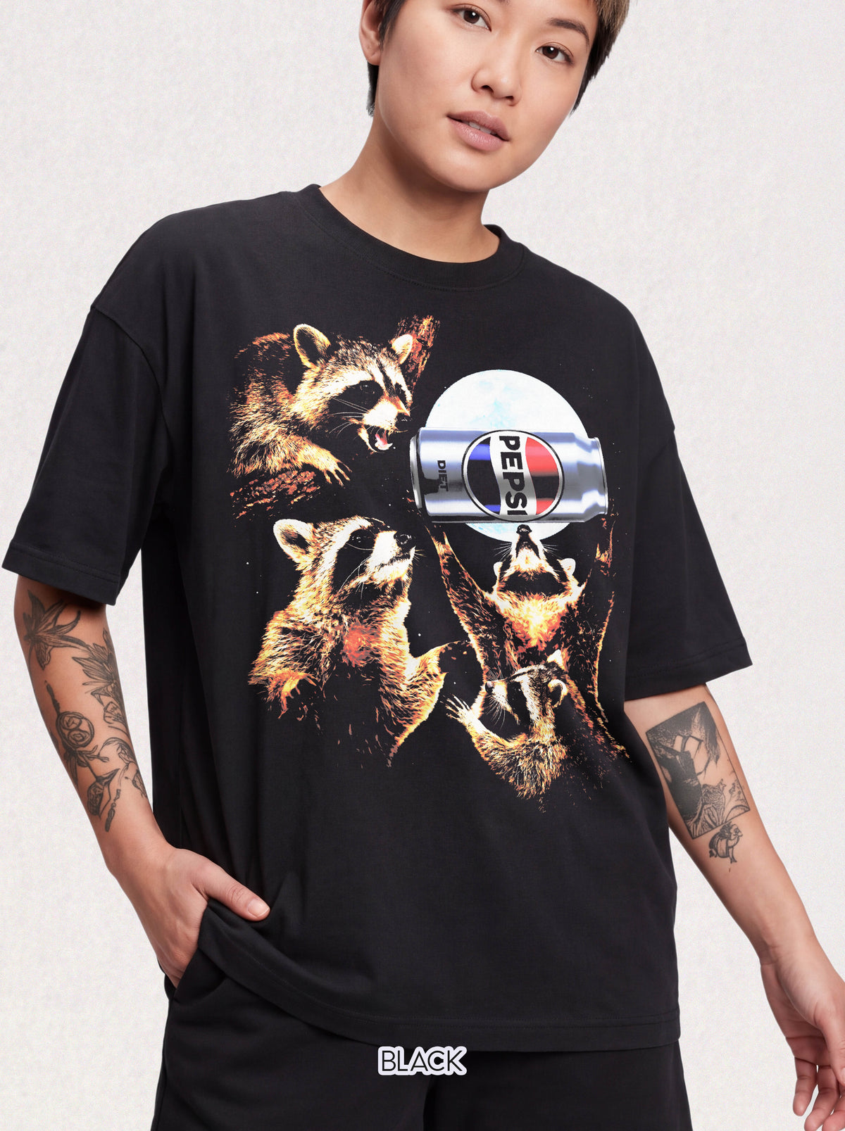 Raccoon Diet Pepsi T-Shirt - 90s Vintage Funny Graphic Tee